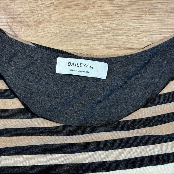 Bailey 44 Anthropologie Striped Knit Zig Zag Column Scoop Neck Dress Women’s L - Picture 5 of 9